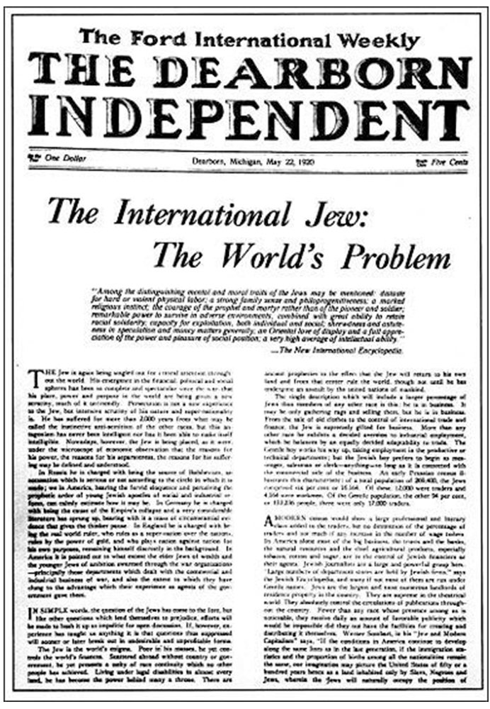 exemplar do jornal de henry ford